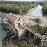 Vista aérea de la Central Hidroeléctrica de Casas Nuevas en Marmolejo (Jaén)