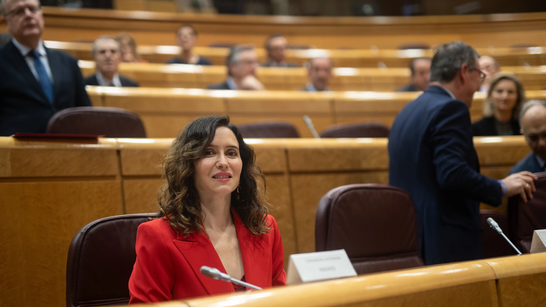 La presidenta de la Comunidad de Madrid, Isabel Díaz Ayuso, asiste a la Comisión General de las CCAA del Senado EUROPA PRESS - ALEJANDRO MARTÍNE 08/04/2024