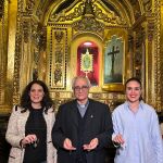 Hoy ha tenido lugar la prueba de llaves en el camarín en el que se guarda la reliquía en el Monasterio de la Santa Faz de Alicante.