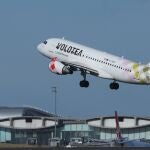 Volotea departure to airport in Europe.