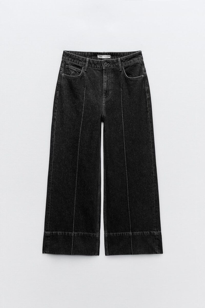 Jeans wide leg crop