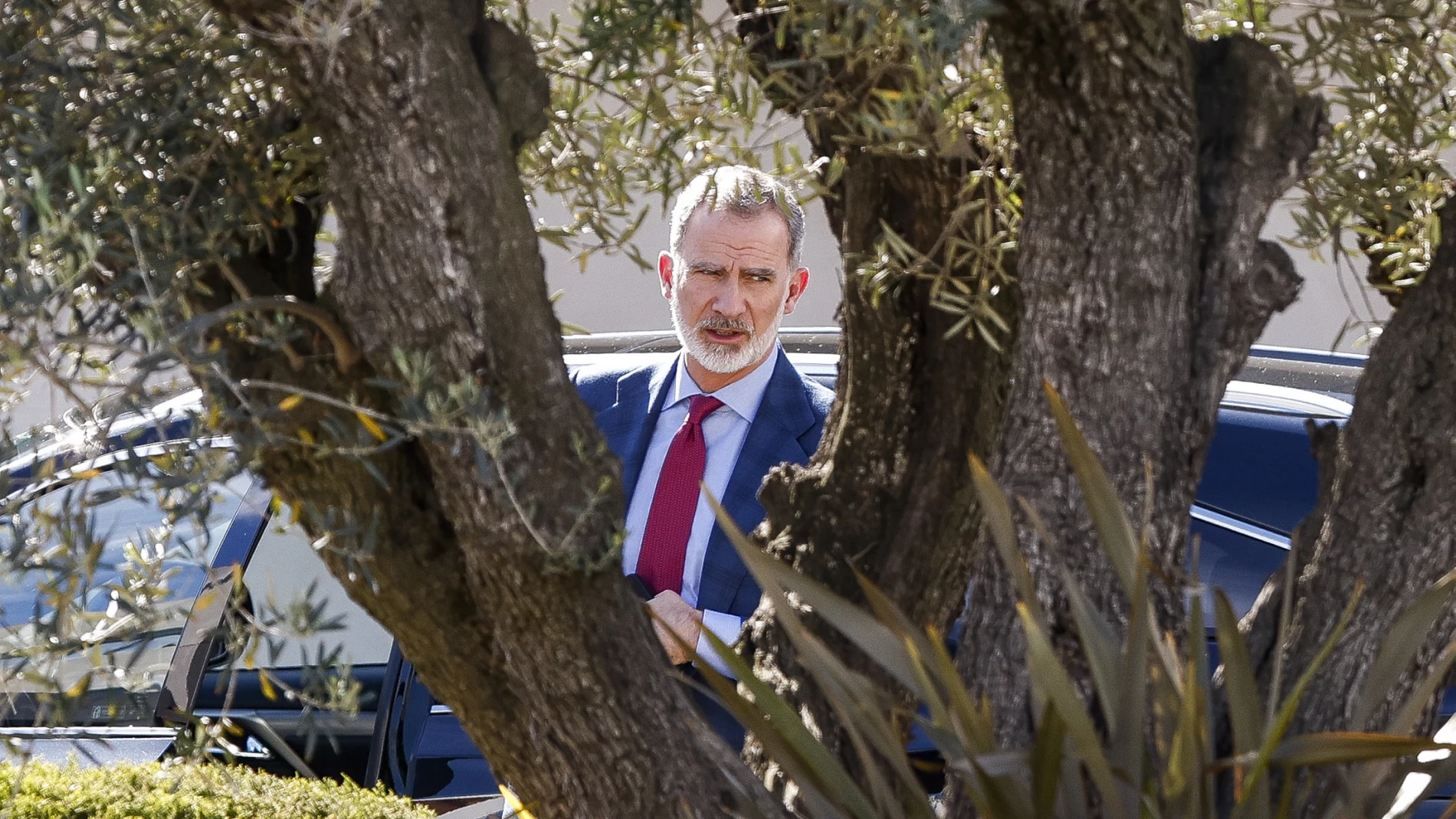 El Rey Felipe VI visitando a la Reina Sofía