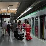 El metro de Sevilla refuerza su operativo durante la Feria de Abril. JUNTA DE ANDALUCÍA