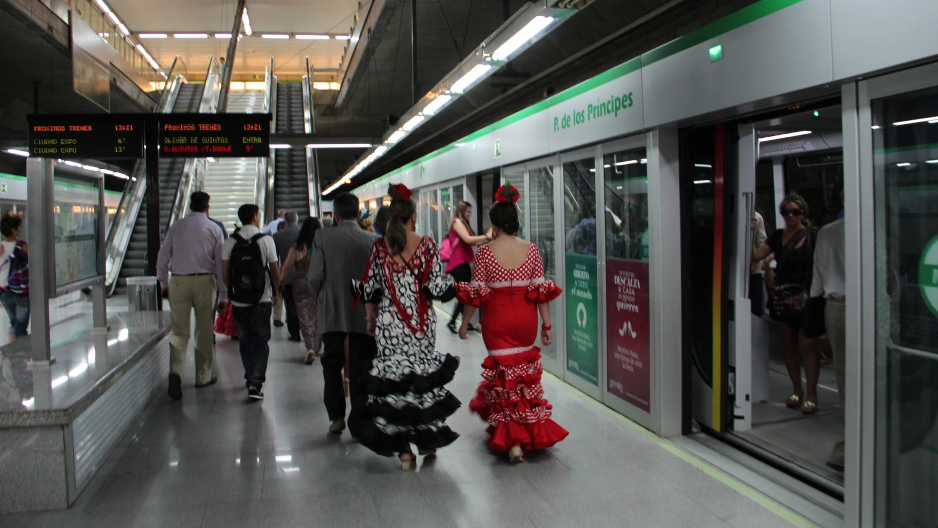 El metro de Sevilla refuerza su operativo durante la Feria de Abril.JUNTA DE ANDALUCÍA10/04/2024