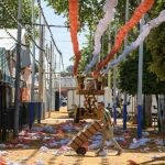 Preparativos en el recinto ferial