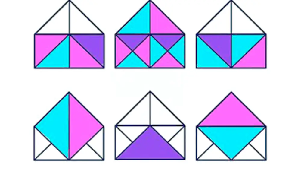 En la imagen se pueden contar un total de 23 triángulos