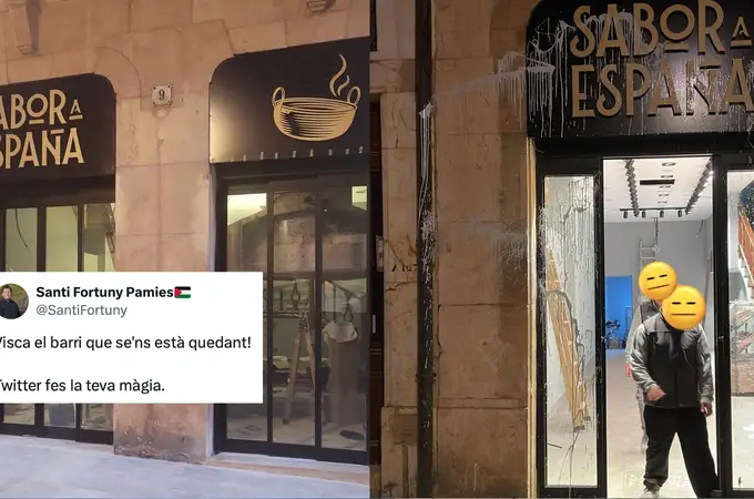 Tienda de productos españoles en Cataluña vandalizada después de un mensaje en redes sociales
