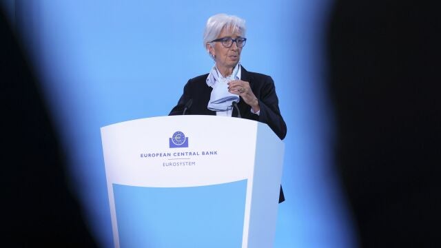 European Central Bank (ECB) President Christine Lagarde addresses a press conference following the meeting of the ECB Governing Council in Frankfurt am Main, Germany, 11 April 2024.