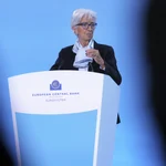 European Central Bank (ECB) President Christine Lagarde addresses a press conference following the meeting of the ECB Governing Council in Frankfurt am Main, Germany, 11 April 2024.