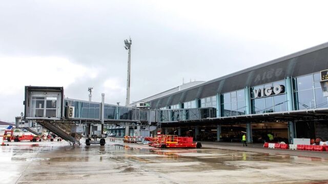 Aeropuerto de Peinador, en Vigo. 