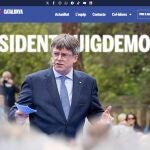 Nueva web del candidato de Junts+ a las elecciones al Parlament, Carles Puigdemont