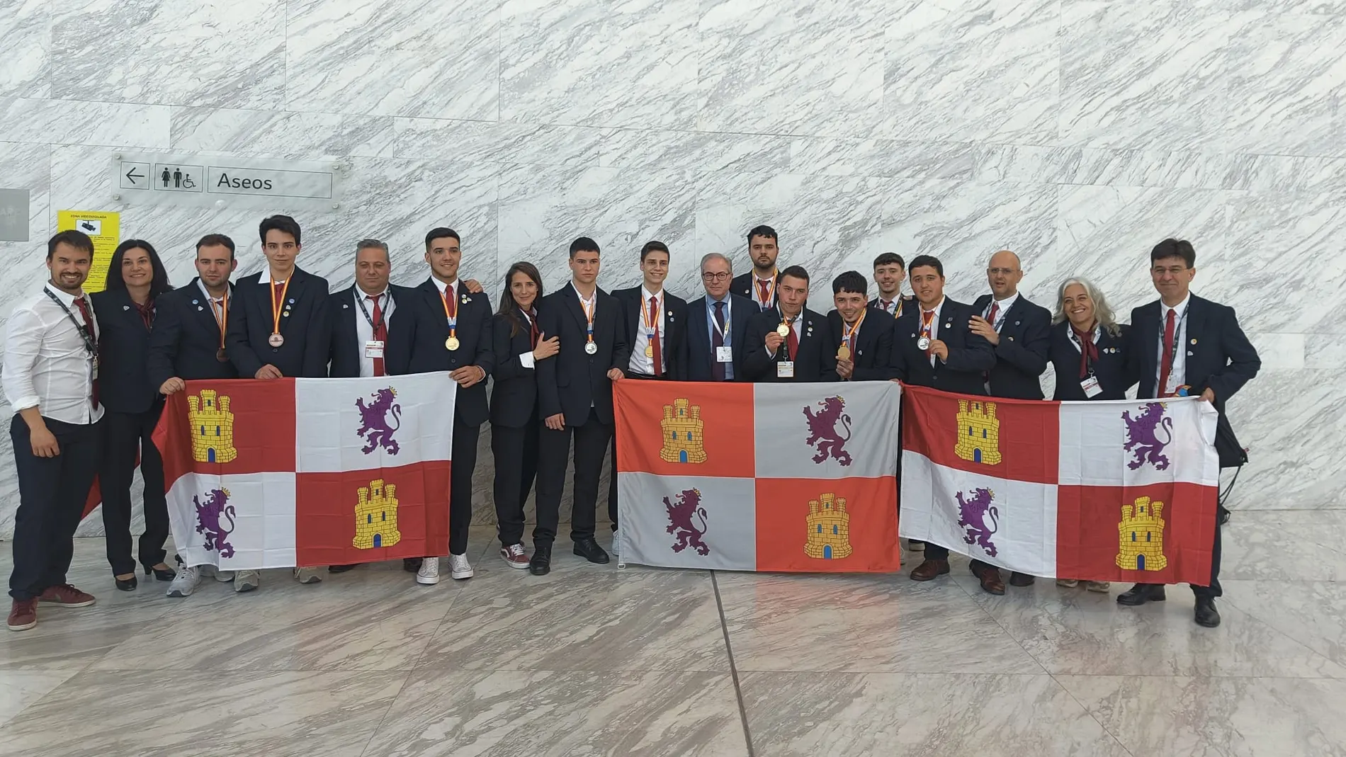 La delegación castellano y leonesa participante en el Campeonato de España de FP