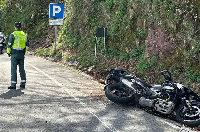 La Policía Foral pide ayuda a Tráfico de la Guardia Civil por un accidente de moto