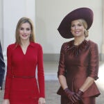 La Reina Letizia y Máxima de Holanda durante la visita de Estado a Países Bajos de 2014