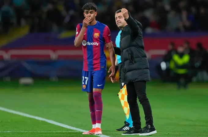 Las lágrimas de Lamine Yamal tras la eliminación de la Champions del Barcelona ante el PSG