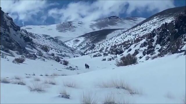 Feliz rescate de una pareja de ancianos perdidos en una montaña nevada en la región chilena de Atacama