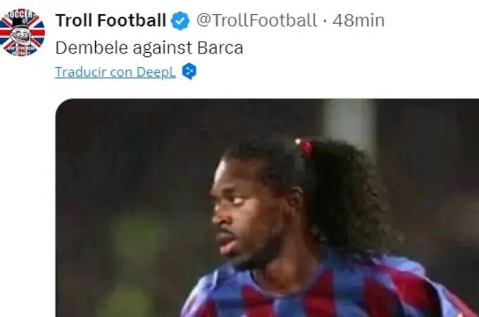 Los mejores memes del Barcelona - PSG: risas con Dembele
