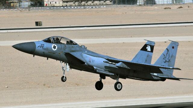 Un caza F-15E de Boeing