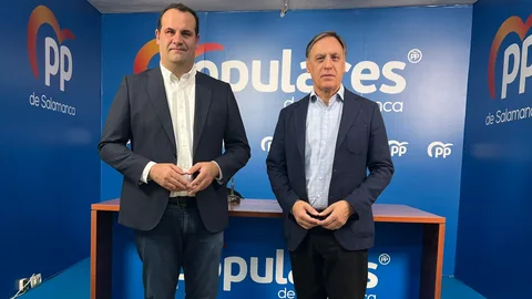García carbayo y David Mingo, tras el Comité Provincial del PP de salamanca