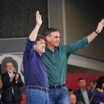 Sánchez acompaña a Eneko Andueza en el cierre de campaña del PSE-EE en Bilbao