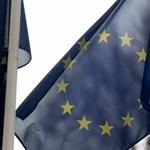 Una bandera de la Unión Europea