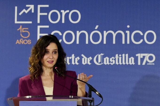 Ayuso interviene en el foro económico de El Norte de Castilla en Arroyo de la Encomienda (Valladolid)