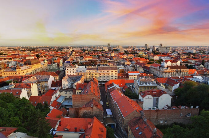 Vista panorámica de Zagreb, Croacia