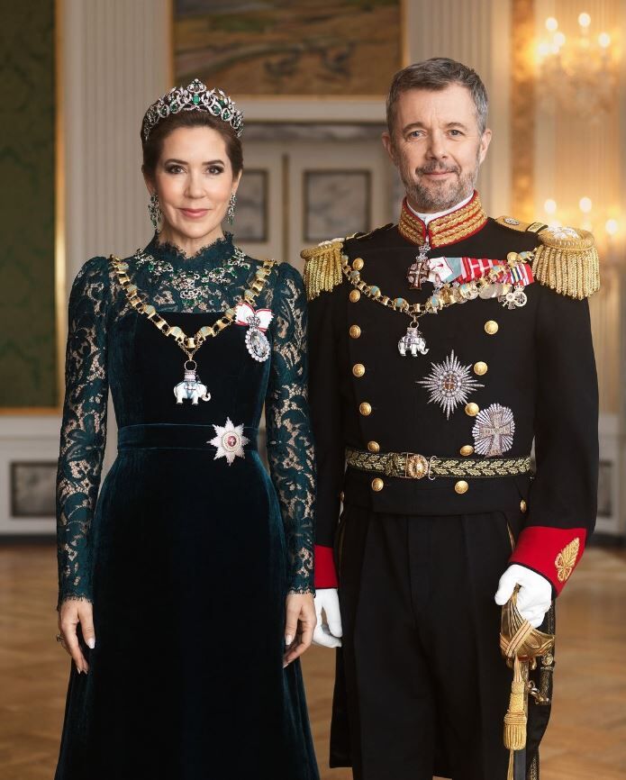 Retrato oficial de los reyes de Dinamarca, Federico y Mary