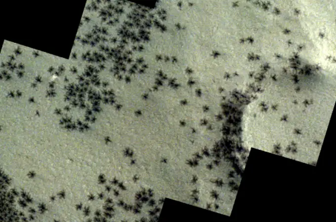 Qué son las 'arañas' que la Agencia Espacial Europea ha fotografiado en Marte