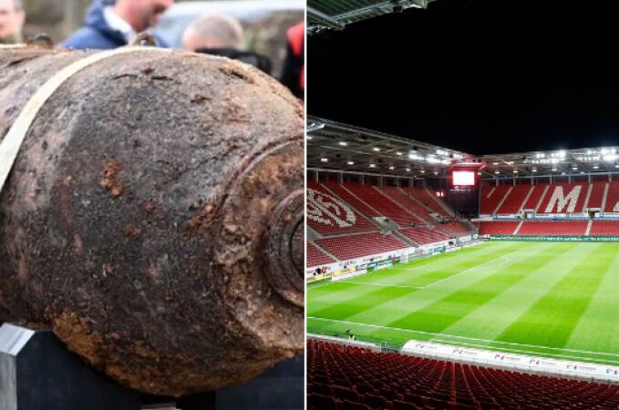 Encuentran una bomba activa de 500 kilos de la II Guerra Mundial junto a un estadio de fútbol