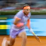 Rafa Nadal, durante su partido de segunda ronda del Mutua Madrid Open ante De Miñaur