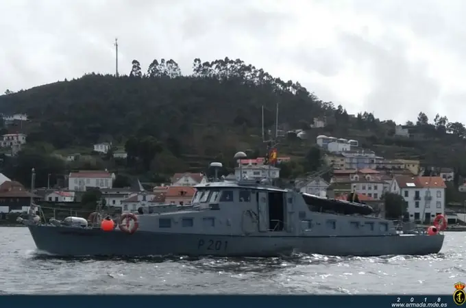 El Cabo Fradera, el único buque de la Armada de vigilancia fluvial y con su base lejos del mar