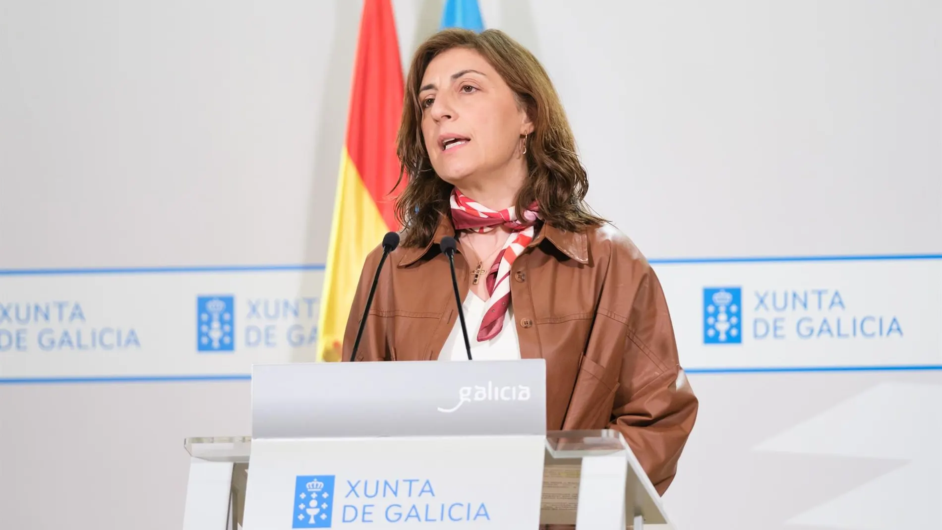 La conselleira, Ángeles Vázquez, en rueda de prensa.