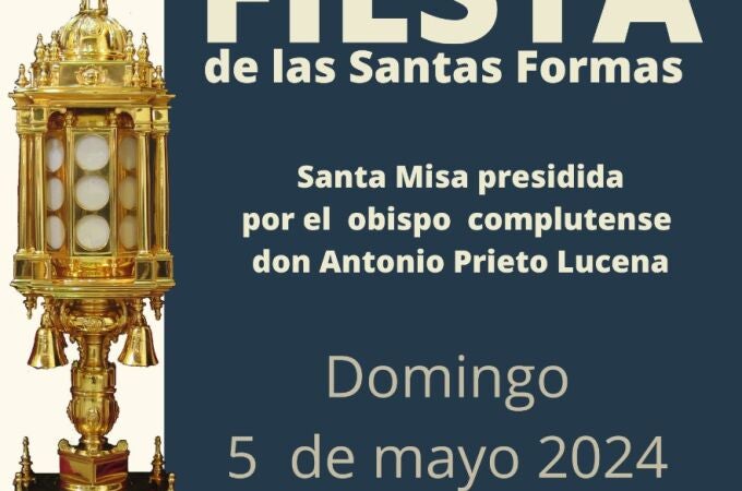 La fiesta de las Santas Formas de Alcalá de Henares reunirá este domingo a centenares de fieles en una procesión.