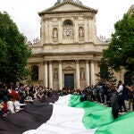 Pro-Palestine protest at Sorbonne University in Paris