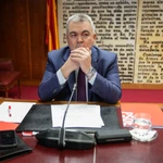 Santos Cerdan comparece en la comision de investigacion del Senado por el caso mascarillas.