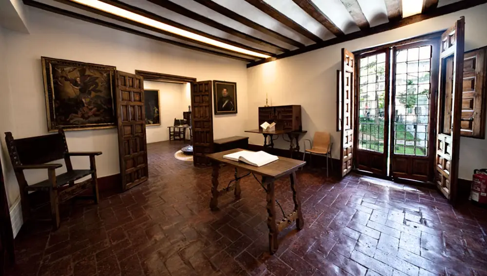 Una de las estancias de la casa de Cervantes en la calle Rastro de Valladolid