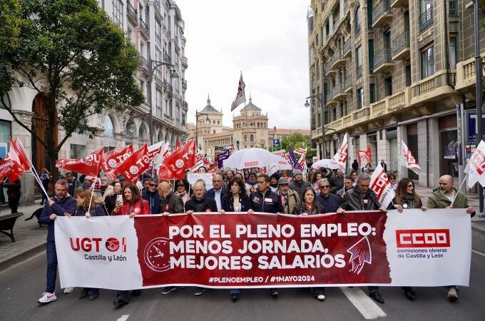 Manifestación de Valladolid con motivo del Día del Trabajador