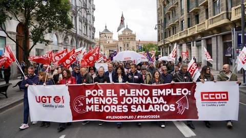Manifestación de Valladolid con motivo del Día del Trabajador