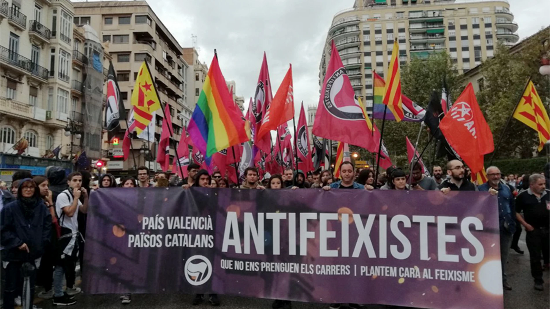 Manifestación del colectivo "antifascista"