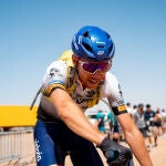 Jorge Lamiel, después de cruzar la meta