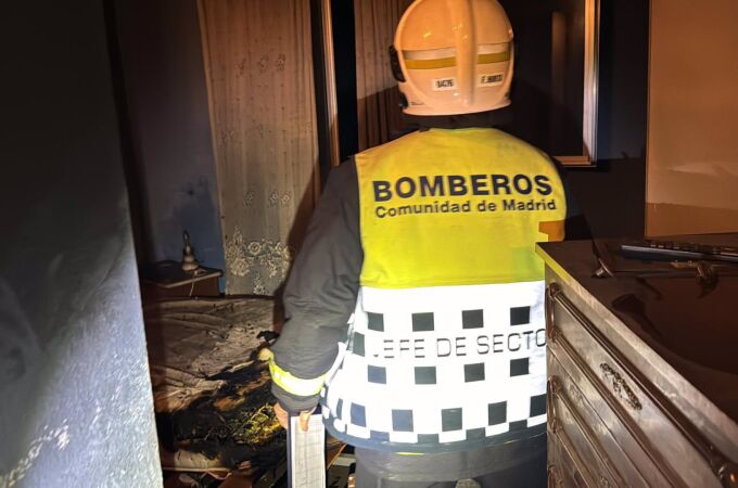 MADRID.-Sucesos.- Muere un hombre en el incendio de una vivienda en Leganés