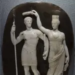Camafeo de Constantino coronado con laureles 