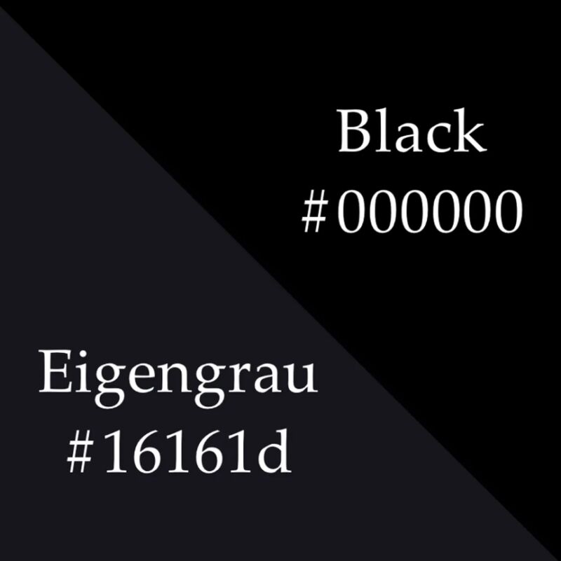 La diferencia entre el negro y el gris intrínseco