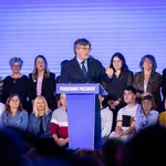 El candidato de Junts+ a las elecciones al Parlament, Carles Puigdemont