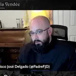 Sacerdote toledano Francisco José Delgado durante la tertulia digital de la Sacristía de La Vendée