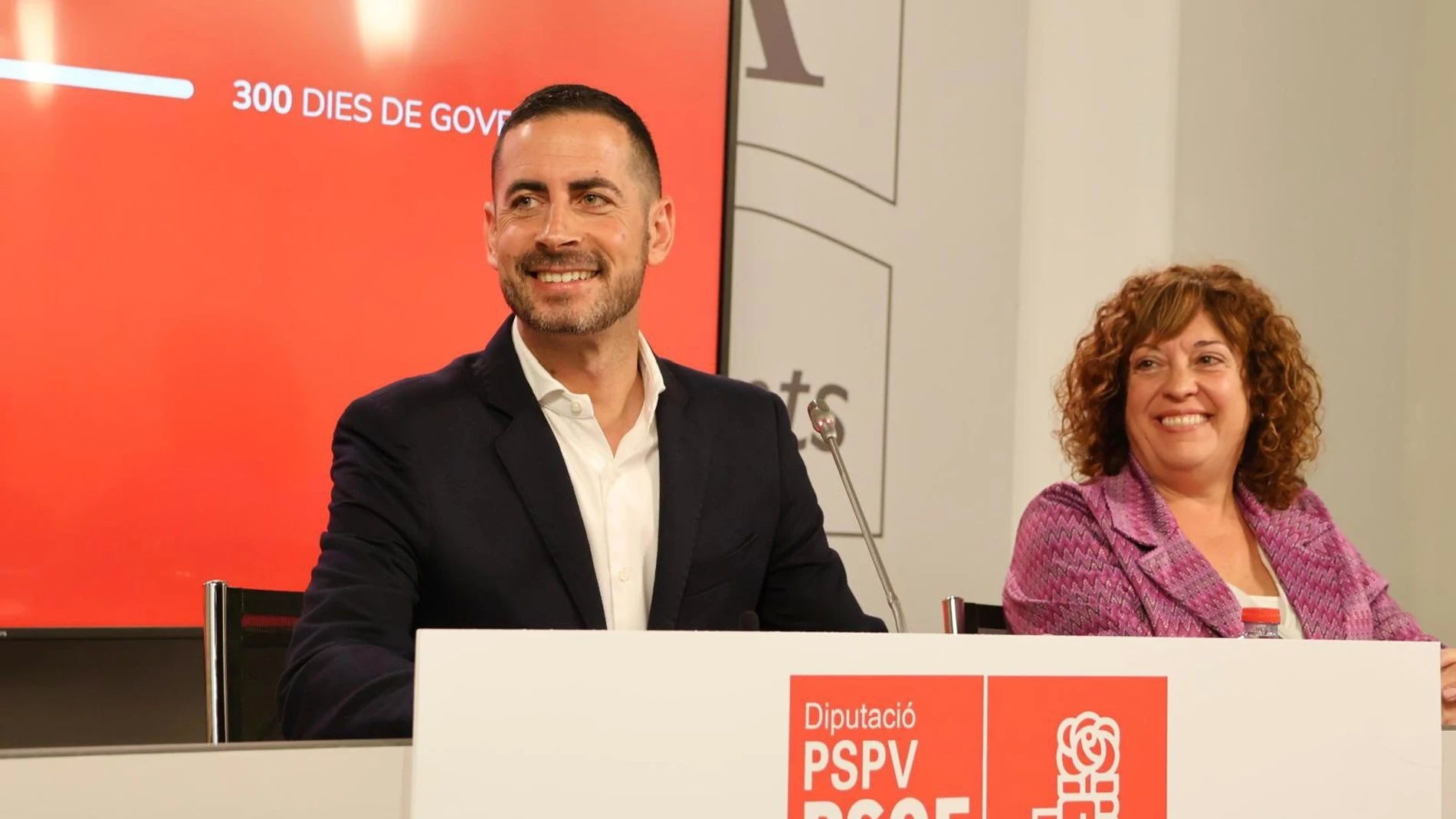 El portavoz del PSPV en la Diputación de Valencia, Carlos Fernández Bielsa, en rueda de prensa PSPV 08/05/2024