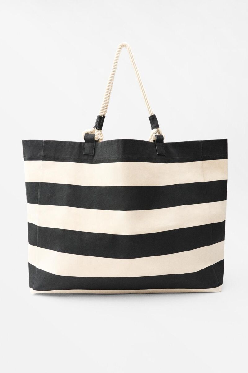 Bolsa canvas rayas