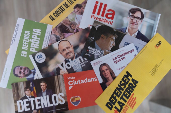 Papeletas de voto para las elecciones catalanas del 12M