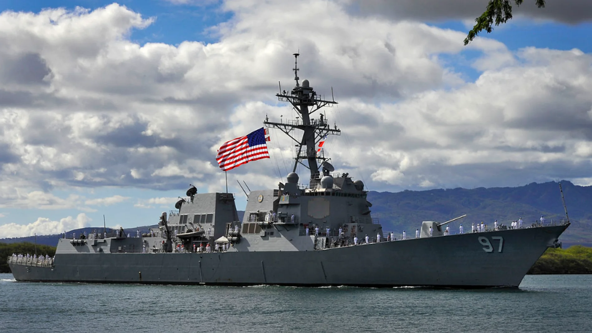 El destructor USS Halsey